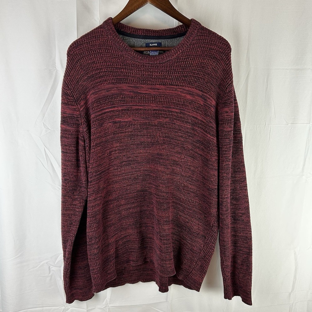 American Rag CIE Size XL 100% Cotton‎ Sweater Maroon Long Sleeve Knit Pullover